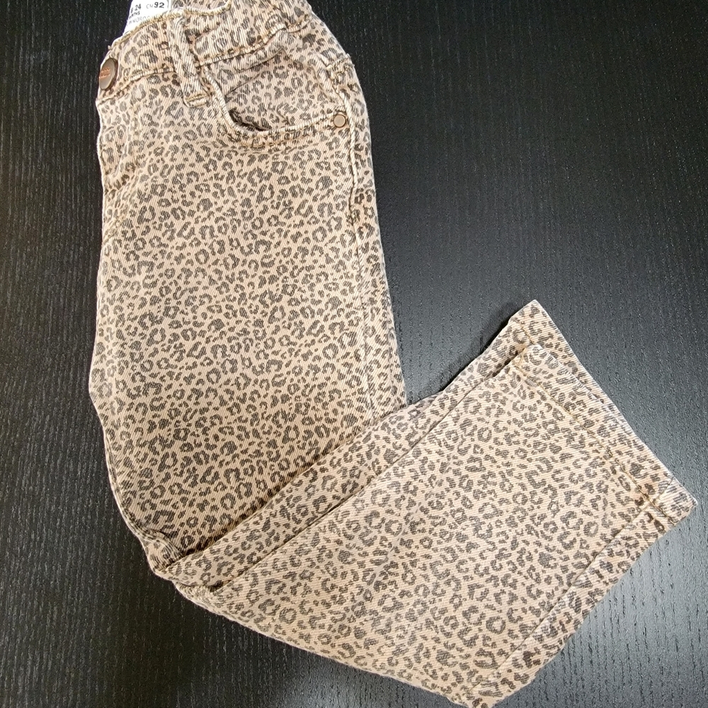 ☀️Zara baby leopard denim pants Size 18-24 M